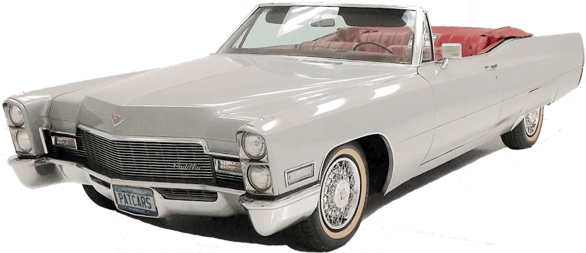 1968 Cadillac De Ville Convertible with whitewall tires
