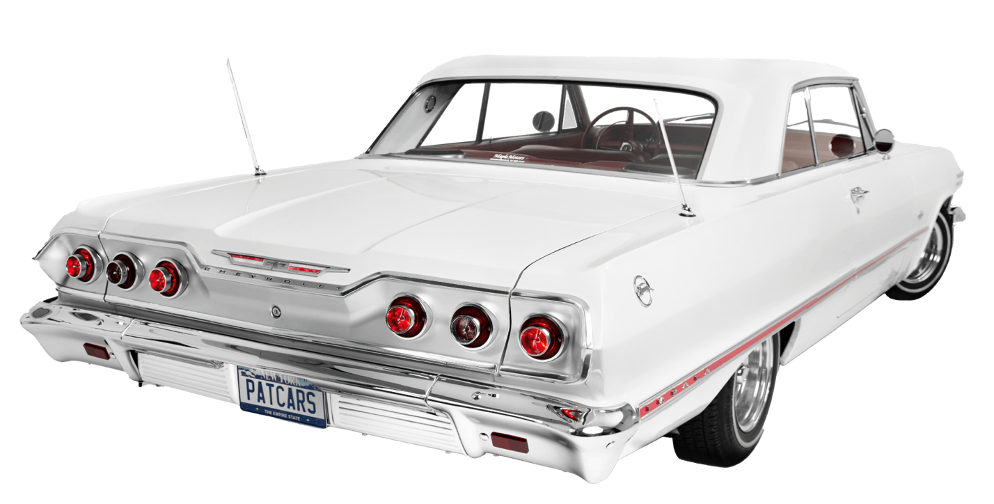 Chevrolet Impala Baujahr 1963 steht bereit zur Abholung des Brautpaares