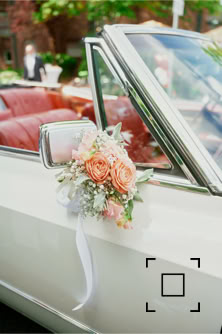 Hochzeitsschmuck für Oldtimer